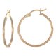 thumbnail image 1 of Arete Arracada Con Diamantado Cordon Blue De Oro 10k 20mm, 1 of 5
