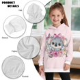 thumbnail image 6 of Psesaysky Cute Koala Rose Print Girls Hoodies Fleece Sweatshirts Hoodie Dress Long Sleeve Cozy lightweight Pullover Tops with Pocket Kids Warm Outwear for 7-8 Years, 6 of 7