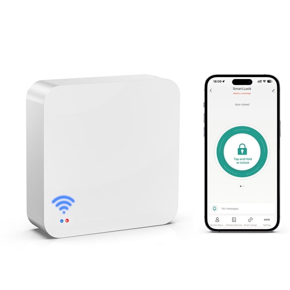 IRONZON Tuya Gateway for Smart Door Lock, Remote Control Smart Fingerprint Door Lock via Tuya App-Gateway Smart Hub Compatible