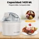 thumbnail image 2 of Maquina de Helados VAVSEA de 1400ML con Cuchara, Maquina para Helados con Pantalla Digital LCD y Temporizador, con Doble Aislamiento, Ideal para Helado, Yogur Helado y Bebidas, Color Blanco, 2 of 9