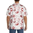 thumbnail image 3 of Fotbe Red Lips Camisa Estampada de Manga Corta para Hombre, Casual de Verano, Estilo Playero, Sin Arrugas-X-Large, 3 of 5