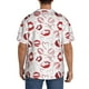 thumbnail image 3 of Balery Red Lips Camisa Casual de Manga Corta con Botones para Hombre, Texturizada, Estilo Cubano, para Playa, Verano-XX-Large, 3 of 5