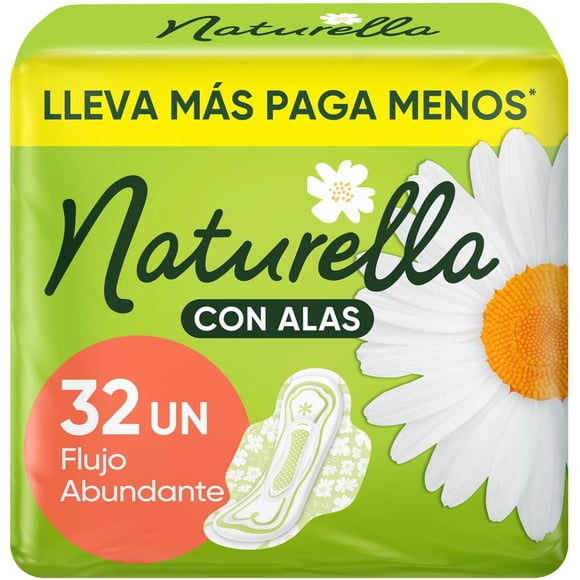 Toallas Femeninas Naturella Con Alas 32 pzas