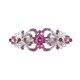 thumbnail image 1 of Pasador de pelo floral y corazones de cristal fucsia preciosos de Faship, 1 of 2