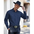 thumbnail image 5 of COOFANDY Men's Western Cowboy Shirts Long Sleeve Cotton Casual Button Down Work Shirt with Pockets, 5 of 6