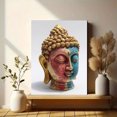 thumbnail image 6 of Buddha Head Sculpture Canvas Wall Art，Zen Garden Decor for Living Room Bedroom Yoga Studio, 6 of 8