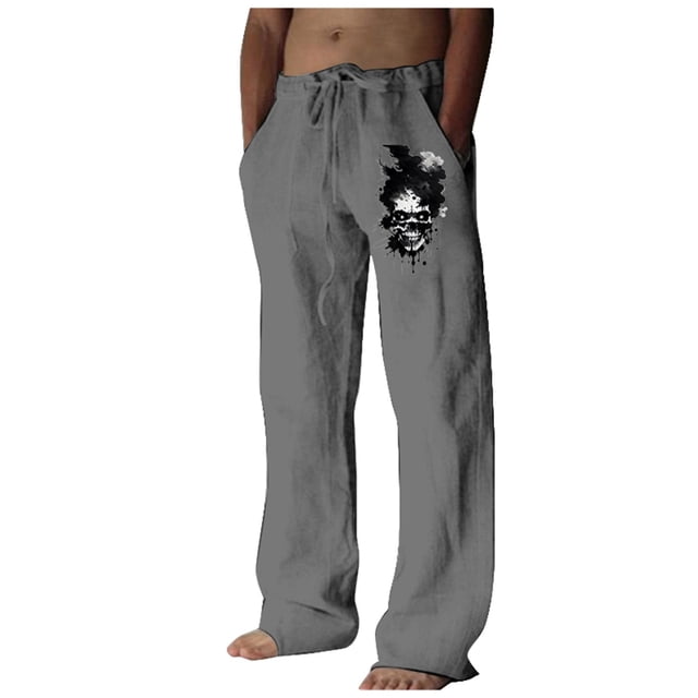 WEAIXIMIUNG Salopette de Mécanicien pour Hommes Travail Mode Masculine Décontractée Numérique 3D Décontractée Jambe Droite Pantalon d'Affaires Style Trois