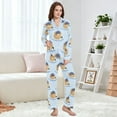 thumbnail image 4 of FORMRS Womens Pajama Set Long Sleeve Top and Pants with Pockets Soft Comfy Lounge Sleepwear, Sizes S-2XL, Blueberry Pancake Pattern, 4 of 7