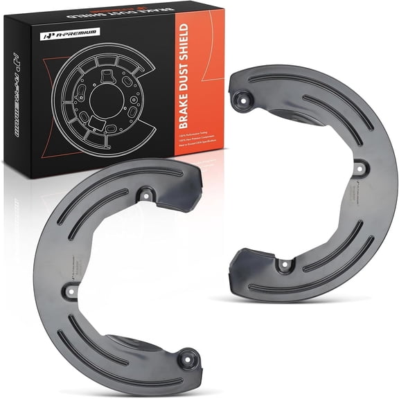 A-Premium Front Driver and Passenger Side Brake Dust Shield Compatible with Ram Models - 2500/3500 2011-2024 2-PC Set