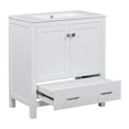 thumbnail image 2 of Bellemave 30" Bathroom Vanity with Single Sink, Wood Combo Cabinet Undermount Sink, Bathroom Storage Cabinet with 2 Doors and a Drawer, Soft Closing, Multifunctional Storage (White), 2 of 10