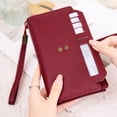 thumbnail image 7 of AEKEAO Women’s Wallet Rfid Blocking Vegan Leather Wristlet with 32 Card Slots and 4 ID Windows, 7 of 7
