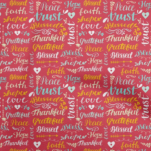 oneOone Viscose Chiffon Red Fabric Text Sewing Craft Projects Fabric Prints By Yard 42 Inch Wide