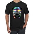 thumbnail image 1 of Wild Bobby, Colorful Pug DJ, Pop Culture, Men Graphic Tee, Black, Small, 1 of 4