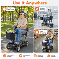 thumbnail image 4 of SACVON Lightweight Mobility Scooter, 43 lb Foldable Aluminum Frame, 12-Mile Range, 265 lb Capacity, 270W Motor, Travel Scooter with Basket,Black, 4 of 11