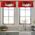 thumbnail image 3 of LALILO Kitchen Curtain Valance Christmas Art Red Tone With Rod Pocket Window Curtain 52"x 18" Set of 2, 3 of 5