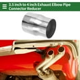 thumbnail image 2 of Adaptador de tubo de escape Mandrel de Unique Bargains, reductor concéntrico para tubo de escape de automóvil, adaptador de tubería de acero inoxidable T304 tono plateado, de 3.5'' OD a 4'' OD, 2 of 7