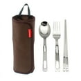 thumbnail image 3 of Camping Kitchen Cookware Set with bag Portable Outdoor Travel Utensils Stainless Steel Cooking and Grilling Set for BBQ Picnic (coffee), 3 of 7