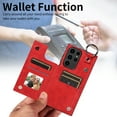 thumbnail image 5 of TECH CIRCLE For Galaxy S24+ Wallet Case with Card Holder, PU Leather Kickstand Finger Grip Ring Shockproof Women Men Magnetic Protective Wallet Cover for Samsung Galaxy S24 Plus 6.6",Red, 5 of 9