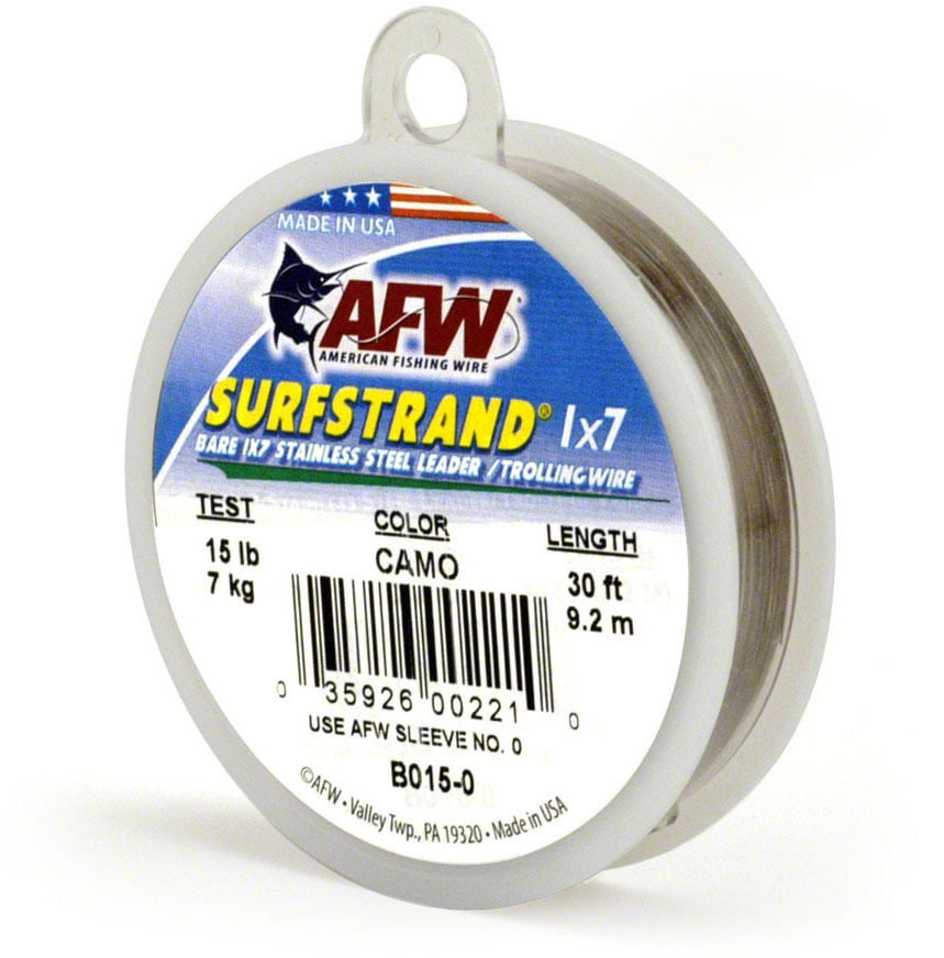 AFW Tooth Proof Stainless Steel Leader Wire Piano Wire 30ft 