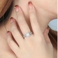 thumbnail image 5 of Beautlace Round Moissanite Engagement Rings,925 Sterling Silver Classic Promise Ring 0.8CT Wedding Rings for Women, 5 of 10