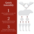 thumbnail image 5 of Best Choice Products 2-Piece 58in Moose Family Silhouette Set, Outdoor Christmas Yard Decor w/ Ground Stakes - White, 5 of 8
