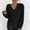 Black, variant on AXXD Womens Dress Shirts Basic Summer 2024 Trendy Button V-Neck Long Sleeve Casual T-shirt Top Solid Blouse