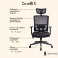 thumbnail image 3 of Silla Oficina Ejecutiva I Seating Caselli C con cabecera ajustable de Cuero sintético Negro, 3 of 3