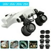LED Magnifying Glasses with Light, Headband Magnifier Loupe Glasses with High Magnification Lens