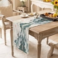 Chinese Zen Landscape Ombre Table Runner 13x90in Non-Slip Cotton Linen ...