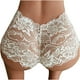 thumbnail image 2 of ICHUANYI Clearance Women's Sexy Lace Peach Buttocks Underwear High Waist Panties Silky Comfy Panties(White, S) Ichuanyi Ichuanyi, 2 of 8
