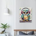 thumbnail image 3 of JRXY  Happy Owl Family Canvas Prints Animal Painting Wall Decor Dad Mom and Kids Canvas Prints Wall Art Decor for Modern Home Child Bedroom Nursery 16x20in 16x20 in, 3 of 4