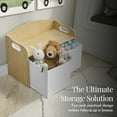 thumbnail image 6 of Evolur Playthings Storage Bench, Natural White, 6 of 7