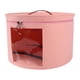 thumbnail image 2 of Caja para guardar sombreros, organizador apilable de fieltro con tapa antipolvo para armario. Rosa 33x26cm, 2 of 9