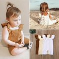 thumbnail image 1 of Summer Newborn Baby  Girl Fly Sleeve Romper Ruffle Jumpsuit Baby Clothes, 1 of 5