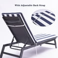 thumbnail image 3 of Juego de Cojines para Silla de Exterior Lounge Solo Opción 2 Piezas Azul + Blanco, 3 of 8