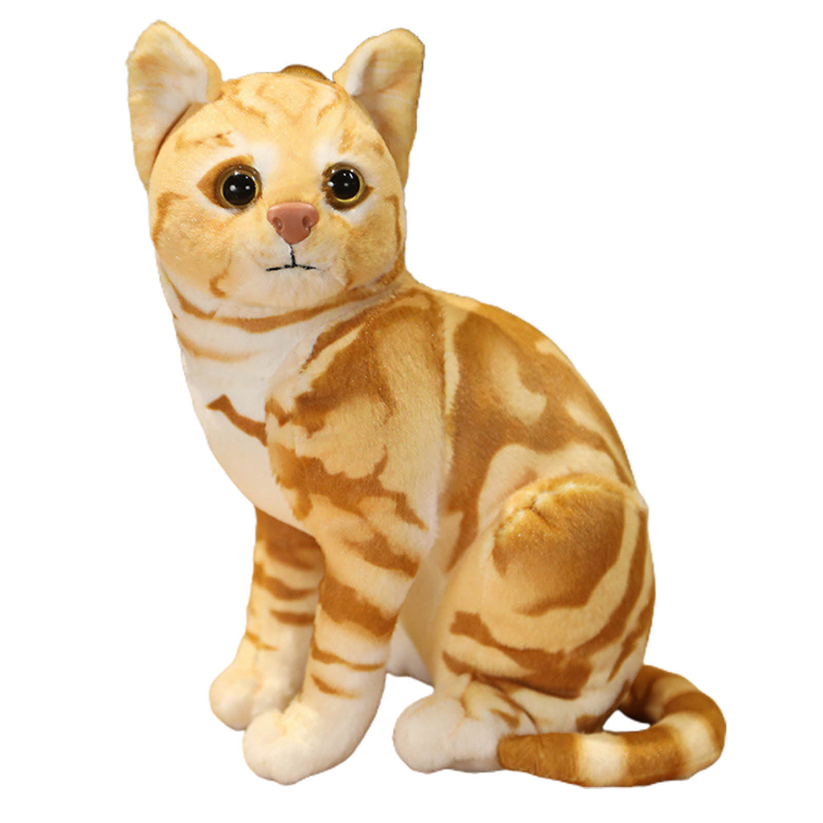 QILIN Cat Stuffed Doll Realistic Decorative Comfy 3D Simulation Pillow