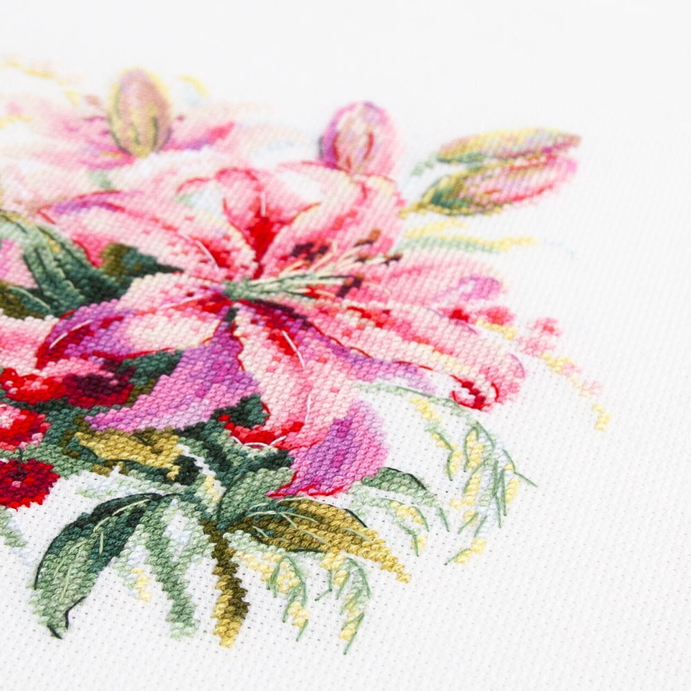 Pink Lilies 70-06 Counted Cross-Stitch Kit