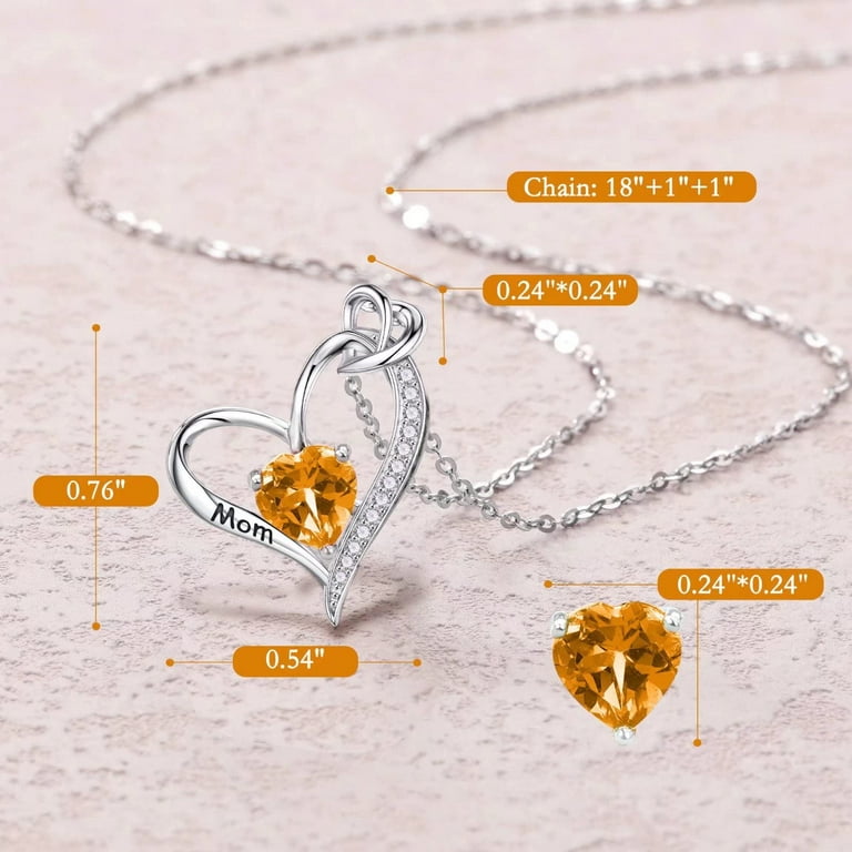 Birthstone necklace for new mom deals
