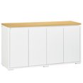 thumbnail image 1 of HOMCOM Armoire de Rangement Buffet Bahut avec 4 Portes Blanc, 1 of 10