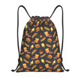 thumbnail image 1 of Xecao Fast Food Pattern Sports Drawstring Backpack - String Swim Gym Bag with Wet Proof Pocket for Women&Men-Small, 1 of 6