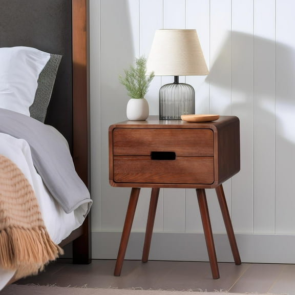 UBesGoo Nightstand with Drawer End Table Storage Wood Cabinet Bedroom Accent Side Table