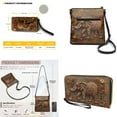thumbnail image 5 of ZUXONGSY Elephant Flower Print PU Leather Crossbody Hobo Bag and Wallet Set for Women, Adjustable Strap, Perfect for Travel, Work & Shopping, 5 of 5