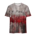 thumbnail image 1 of Camisas de Manga Corta para Hombre Impresas Cuello Redondo Camisa de Manga Corta, Top de Moda Casual para Hombres de Uso Diario Y Al Aire Libre, 1 of 4