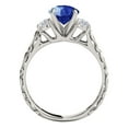 thumbnail image 3 of Mauli Jewels Rings for Women 0.70 Carat Diamond And Round Shaped Sapphire Ring 4-prong 10K White Gold, 3 of 6