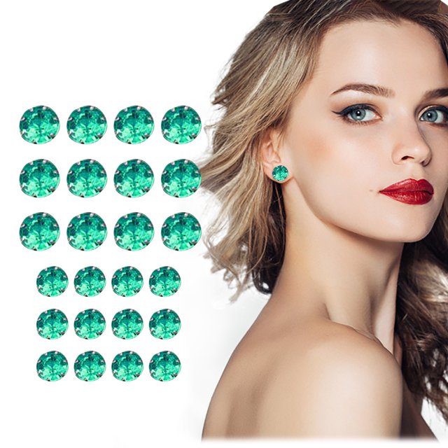 Fiudx Juego de Pendientes de Cristal, 12 Pares de Moda con Diseños Geométricos Redondos, Accesorios Únicos de Estilo Ratán, Perfectos para Bodas, Fiestas y Reuniones, Regalos para Mamás, Amigas y Nov