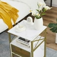 thumbnail image 3 of VECELO 3 Piece Coffee Table Set for Living Room Includes 1 Coffee Table 2 End Table, Gold, 3 of 7
