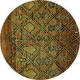thumbnail image 1 of Ahgly Company Indoor Round Abstract Light Blue Modern Area Rugs, 6' Round, 1 of 4