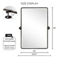 thumbnail image 2 of TEHOME Farmhouse Oil Rubbed Bronze Bathroom Mirror, 20x30 inches, Pivot Rectangle, Tilting, 2 of 8