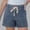 Navy, variant on Women’s Drawstring Denim Shorts,Womens Elastic Waist Jeans Shorts with Drawstring, 5"Inseam Sky Blue,Size S-2XL