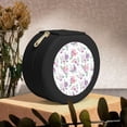 thumbnail image 6 of Fuzoiu Rose Flower B Print Portable Jewelry Box,Round Mini Leather Travel Jewelry Case,Small Travel Jewelry Organizer,Jewelry Holder for Ring Necklace Earring for Women Girls-Black, 6 of 7
